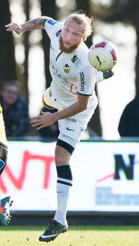 Häckens Erik Wahlström  i matchen i allsvenskan mellan