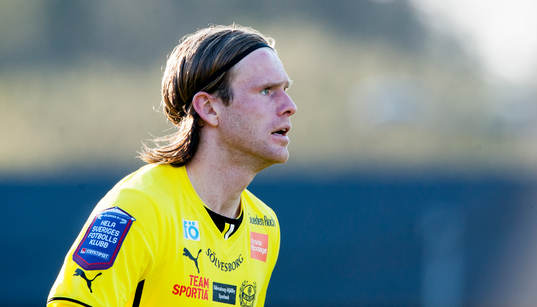 Mjällbys Gudmann Thorisson i matchen i allsvenskan mellan