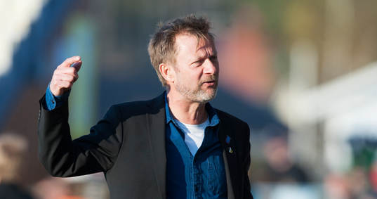 Häckens tränare Peter Gerhardsson i matchen i allsvenskan