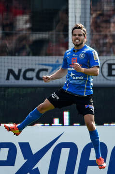 Halmstads Kristinn Steindorsson jublar