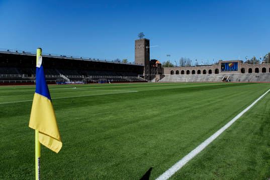 Stockholms stadion före fotbollsmatchen i elitettan mellan