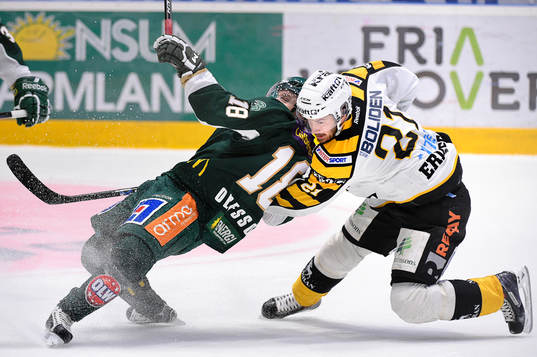Färjestads Johan Olofsson och Skellefteås Jimmie Ericsson