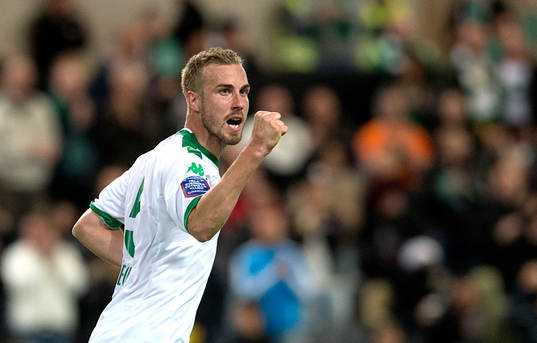 Hammarbys Daniel Theorin jublar