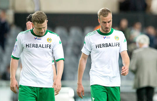 Hammarbys Daniel Theorin och Jan Gunnar Solli deppar