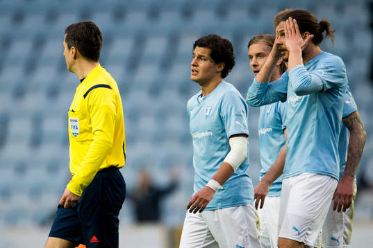 Malmö FFs Erik Johansson och Miiko Albornoz kritiserar