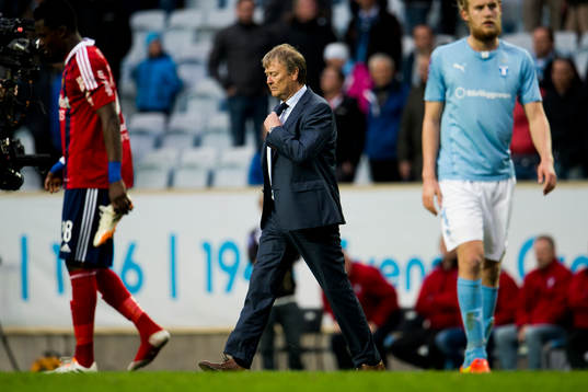 Malmö FFs tränare Åge Hareide deppar