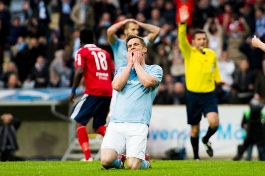 Malmö FFs Markus Rosenberg deppar