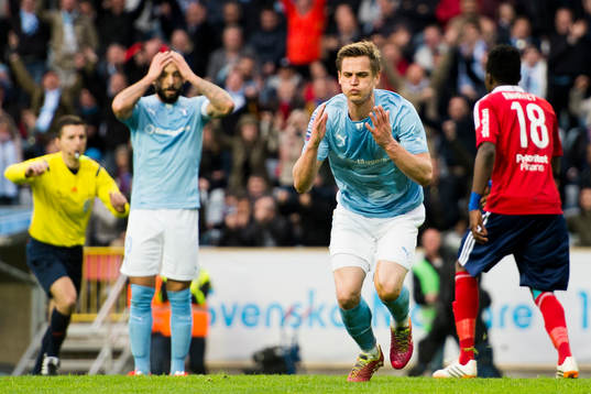 Malmö FFs Markus Rosenberg deppar