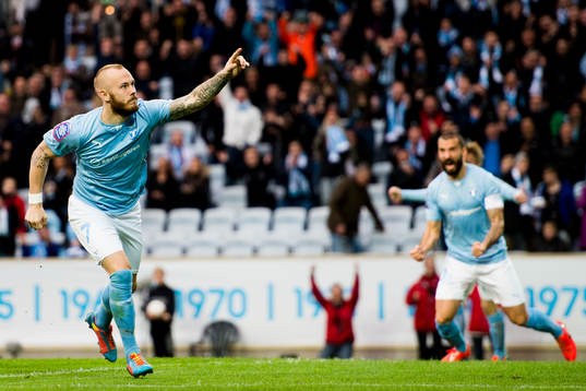 Malmö FFs Magnus Eriksson jublar