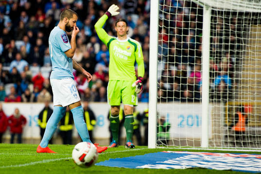 Malmö FFs Guillermo Molins deppar