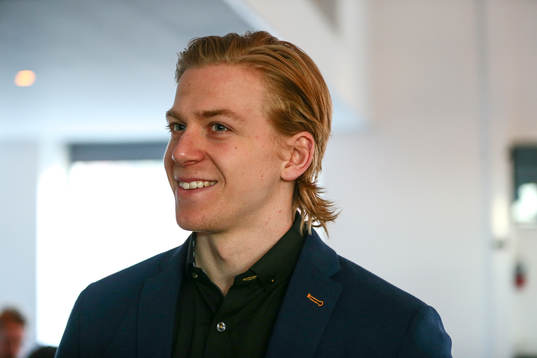 Anton Lindholm från Skellefteås bankett dagen