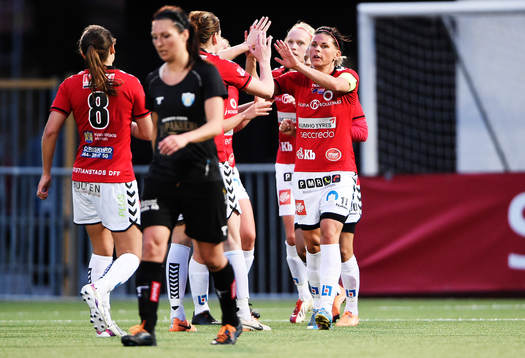 Kristianstads spelare jublar