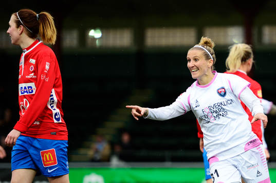 Rosengårds Anja Mittag jublar