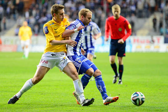 Falkenbergs Daniel Johansson och IFK Göteborgs Robin Söder