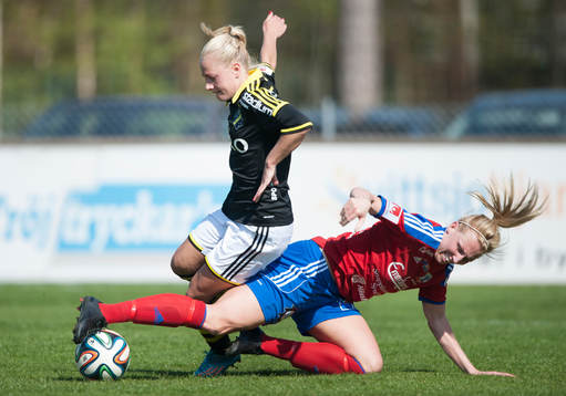 s Sarah Storck i matchen i damallsvenskan mellan Vittsjö