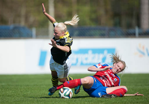 s Sarah Storck i matchen i damallsvenskan mellan Vittsjö