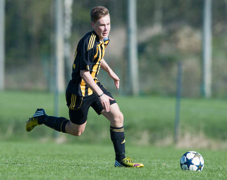 IFK Hässleholms Theo Ekström i matchen i