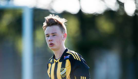 IFK Hässleholms Theo Ekström i matchen i