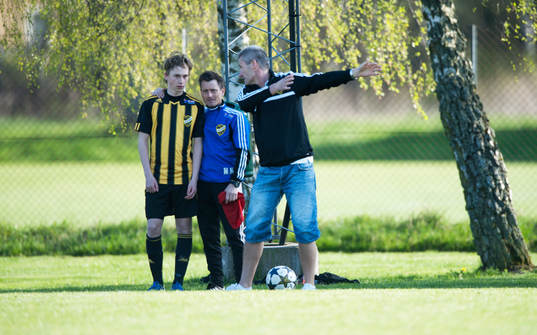 IFK Hässleholms tränare Hans Dahlberg och Jörgen Nordén