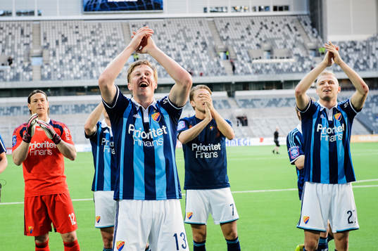 Djurgårdens spelare jublar