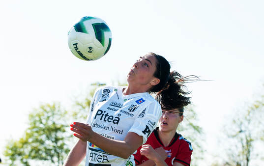 Piteås Clara Markstedt i matchen i damallsvenskan mellan