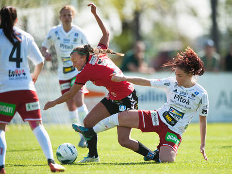 Kristianstads Olivia Welin i matchen i damallsvenskan