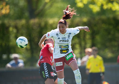 Piteås Clara Markstedt i matchen i damallsvenskan mellan