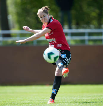 Kristianstads Mia Carlsson i matchen i damallsvenskan
