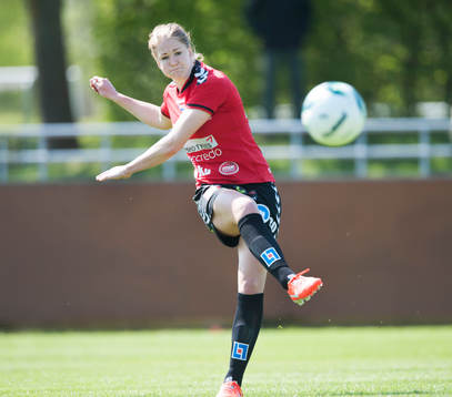 Kristianstads Mia Carlsson i matchen i damallsvenskan