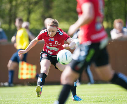 Kristianstads Elisa Vidarsdottir i matchen i damallsvenskan