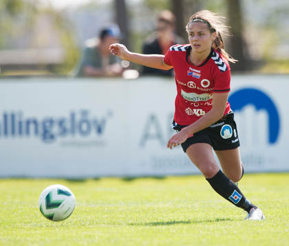 Kristianstads Alice Nilsson i matchen i damallsvenskan