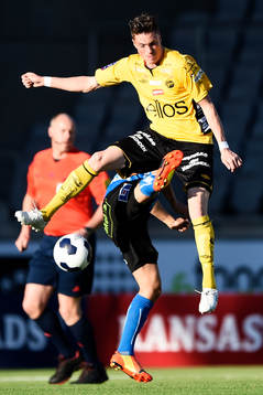 Halmstads Kristoffer Thydell och Elfsborgs Lasse Nilsson