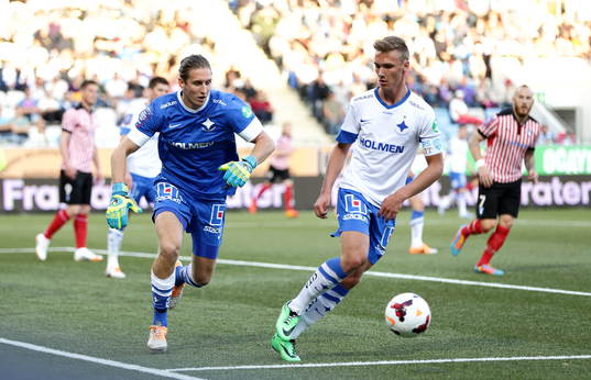 Norrköpings målvakt David Mitov Nilsson och Linus