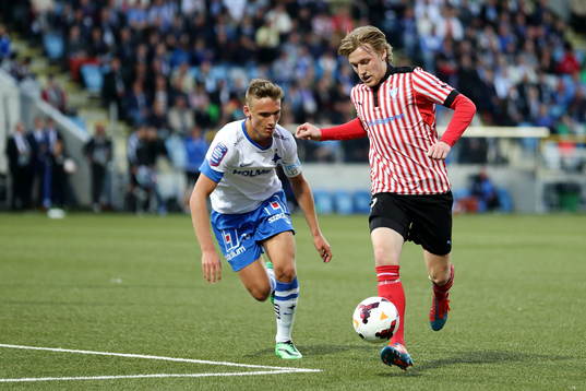Malmös Emil Forsberg och Norrköpings Linus Wahlqvist