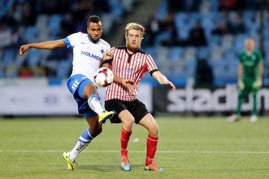 Norrköpings Isaac Kiese Thelin och Malmös Filip Helander