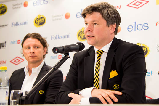 Elfsborgs ordförande Bo Johansson med klubbchef Stefan