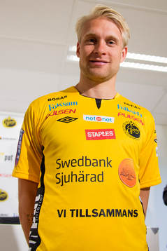 Elfsborgs Johan Larsson med matchtröjan