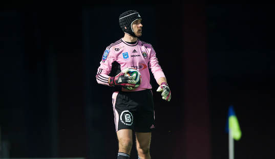 Ängelholms målvakt Matt Pyzdrowski i matchen i Superettan