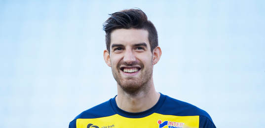Ängelholms Muamet Asanovski i matchen i Superettan i