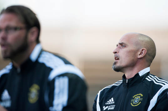 Ängelholms tränarduo Joakim Persson och Magnus Arvidsson