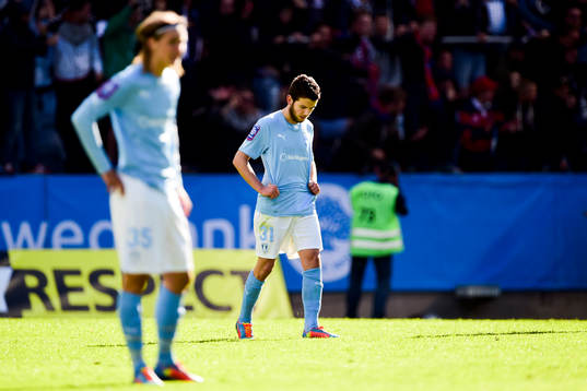 Malmö FFs Erdal Rakip och Pawel Cibicki deppar