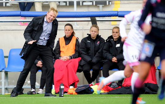 Rosengårds tränare Jonas Eidevall reagerar