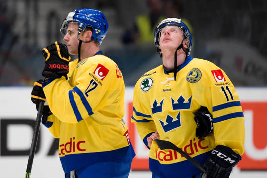 Sveriges Joakim Lindström och Simon Hjalmarsson deppar