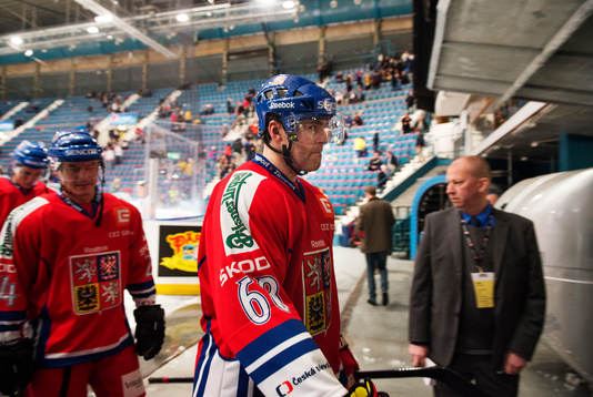 Tjeckiens Jaromir Jagr lämnar isen