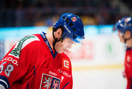 Tjeckiens Jaromir Jagr deppar