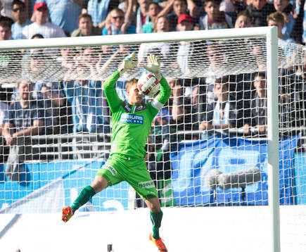 Helsingborgs målvakt Pär Hansson i semifinalen i Svenska