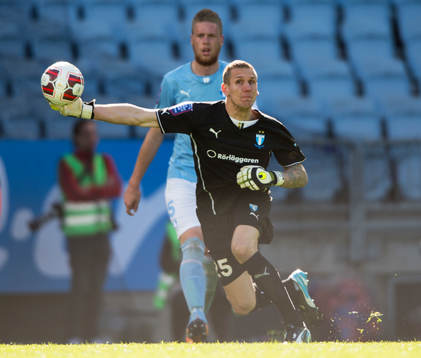 Malmös målvakt Robin Olsen i semifinalen i Svenska Cupen