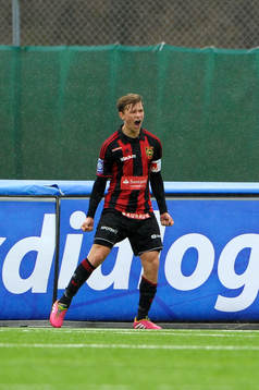 Brommapojkarnas Jesper Karlström jublar