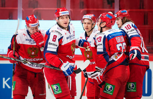 Rysslands Sergey Plotnikov, Alexander Ovechkin, Vadim