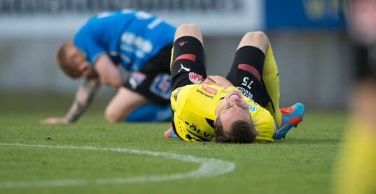 Mjällbys Andreas Blomqvist i matchen i allsvenskan mellan